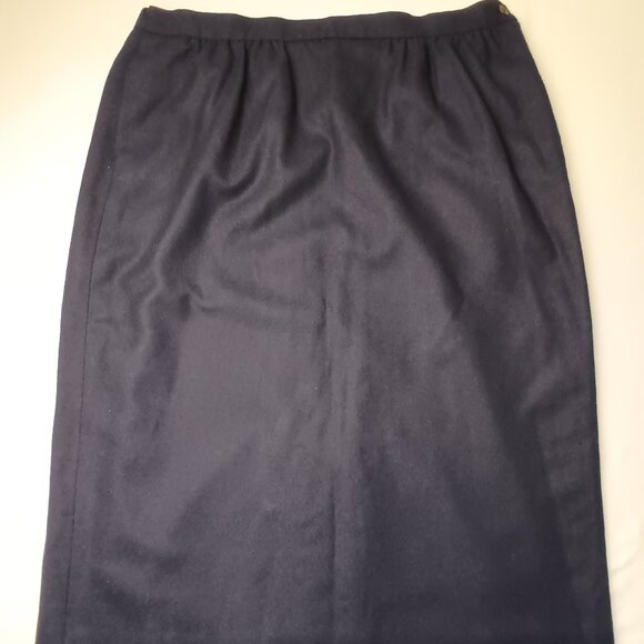 Pendleton 100% Wool Pencil Skirt Size 18 Mid Length Navy Blue Color - Picture 1 of 7